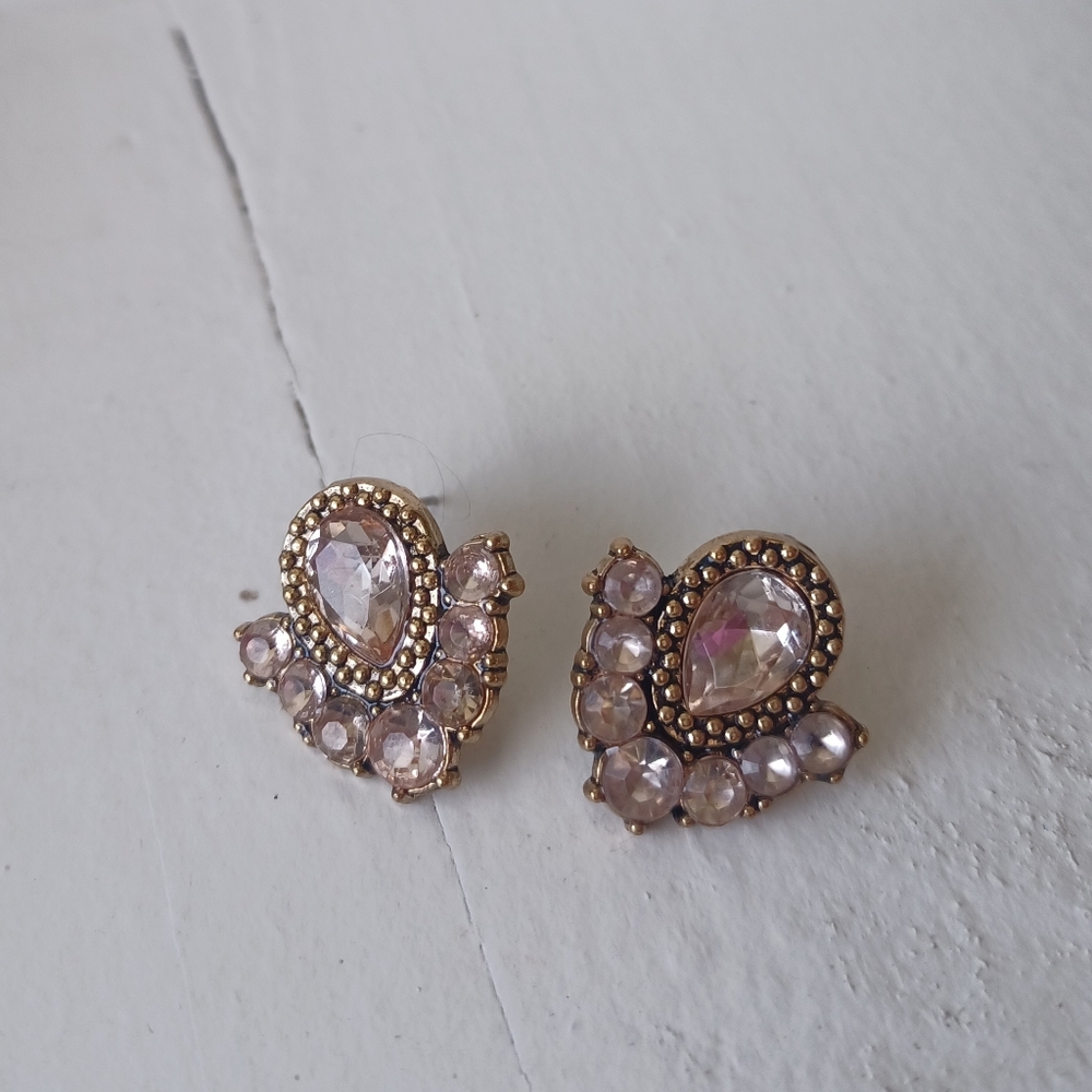 Elegant Gold and Silver Teardrop Earrings